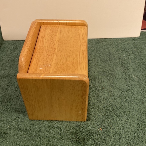 Wooden Index Card File with new package of 3x5 index cards - Picture 5 of 7